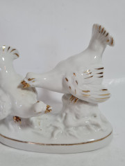 Фигурка винтажная Thuringen "Токающие глухари", фарфор, 12 см, Германия, 1970-80гг.