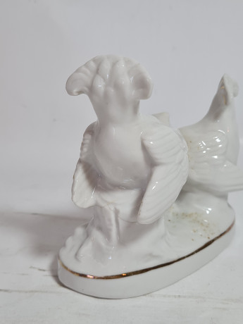 Фигурка винтажная Thuringen "Токающие глухари", фарфор, 12 см, Германия, 1970-80гг.