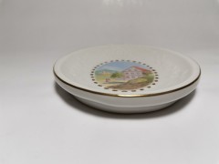 Pirken Hammer Gentlemen, Пиркен Хаммер Декоративная винтажная тарелка "Возвращение домой", фактурный фарфор, 14см х 11см, Чехословакия 1950г.