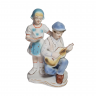 Статуэтка винтажная ARPO "Девочка и мальчик с гитарой", керамика, 20 х 12 см, Румыния, 1960-70гг.