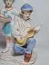 Статуэтка винтажная ARPO "Девочка и мальчик с гитарой", керамика, 20 х 12 см, Румыния, 1960-70гг.