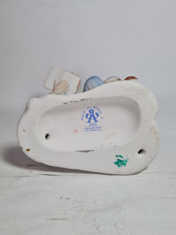 Статуэтка винтажная ARPO "Девочка и мальчик с гитарой", керамика, 20 х 12 см, Румыния, 1960-70гг.