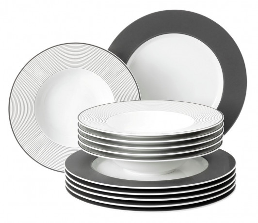 Seltmann Weiden Seltmann Weiden Tafelservice 12-tlg. NO LIMITS MOMENTS schwarz/weiss Сервиз Seltmann Weiden 12 предм. НЕТ ОГРАНИЧЕНИЙ МОМЕНТОВ