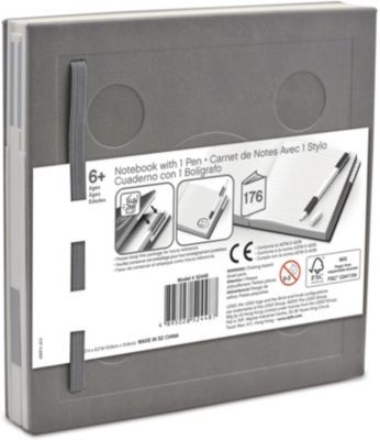 LEGO Notizheft LEGO, verschliessbar, inkl. Gelstift, grau Блокнот LEGO, с замком, с гелевой ручкой, серый