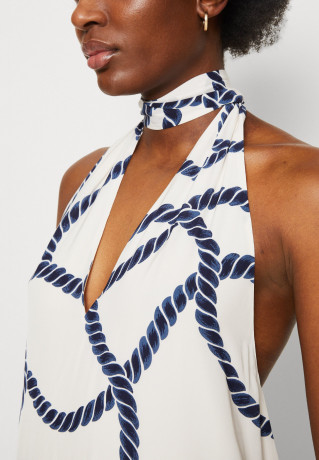 Tommy Hilfiger COASTAL ROPE MAXI HALTER Maxi dress blue coast COASTAL ROPE MAXI HALTER Платье макси голубое побережье