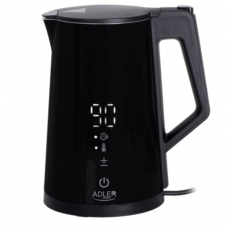 JUNG JUNG Wasserkocher ADLER AD1345S Wasserkocher mit Temperatureinstellung Digital Kettle, 1.7 l, 2200 W, LED Touch Display Digital, 2200W, Edelstahl Kocher Cool Touch Kettle  Чайник JUNG Чайник ADLER AD1345S с регулировкой температуры, цифровой чайник, 