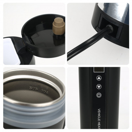 TWSOUL TWSOUL Reise-Wasserkocher Auto Warmedammung elektrische Wasserbecher, mit Touchscreen, Rostfreier Stahl  TWSOUL дорожный чайник автомобильный с теплой изоляцией электрическая чашка для воды с сенсорным экраном из нержавеющей стали