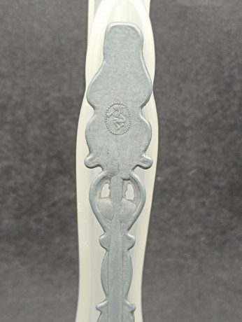 Ложка винтажная Jan Steen Pewter, сувенирная, с объемным декором, фигурками на ручке, олово, 17.5 см, Голландия, 1950-60гг.