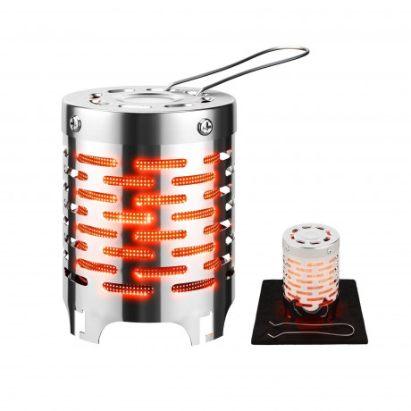 EVOCAMP EVOCAMP Gaskocher Heizaufsatz mit 20x20cm feuerfester Unterlage, (Heizaufsatz fur Gaskocher mit feuerfester Unterlage), ideal als Zeltheizung und Campingheizung  Нагревательная насадка для газовой плиты EVOCAMP с огнестойким основанием 20x20 см (н