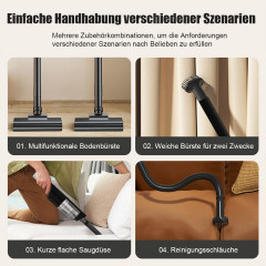 Hikeren Hikeren Akku-Handstaubsauger 7500Pa Handstaubsauger, 100W Akkusauger, Schwarz, Weiss schwarz Беспроводной ручной пылесос Hikeren Ручной пылесос 7500Pa, беспроводной пылесос мощностью 100 Вт, черный, белый