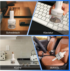 Yoyaxi Akku-Handstaubsauger Tischstaubsauger USB wiederaufladbar mit hoher Saugleistung, 1200 mAh Li-Akku fur Schule, Zuhause, Buro und Auto Беспроводной ручной пылесос Yoyaxi, настольный пылесос, перезаряжаемый через USB, с высокой мощностью всасывания,