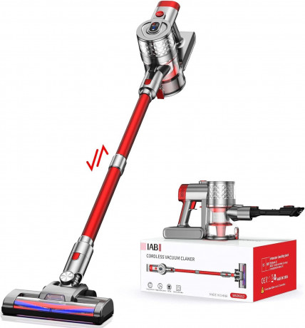 IAB IAB Akku-Hand-und Stielstaubsauger, 300,00 W, Beutellos, 25000PA  300W Starker Saugleistung, 6 in 1 Ultraleiser Vacuum Cleaner  Беспроводной ручной и стержневой пылесос IAB, 300,00 Вт, без мешка, 25000 Па, высокая мощность всасывания 300 Вт, сверхтихи
