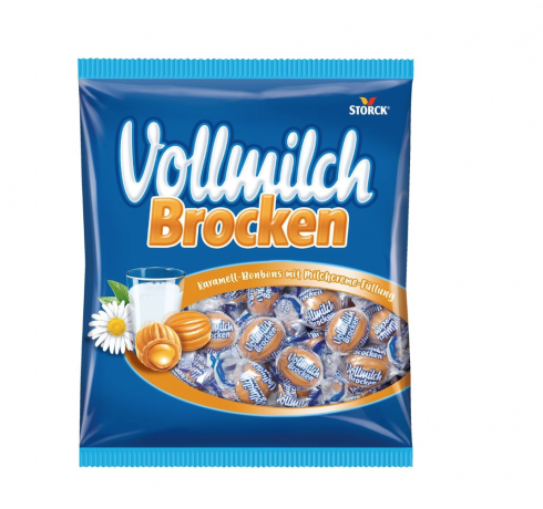 Storck Vollmilchbrocken gefullt mit Vollmilchcreme Шторк Молочная Карамель с кремовой начинкой, Пакет 325 г