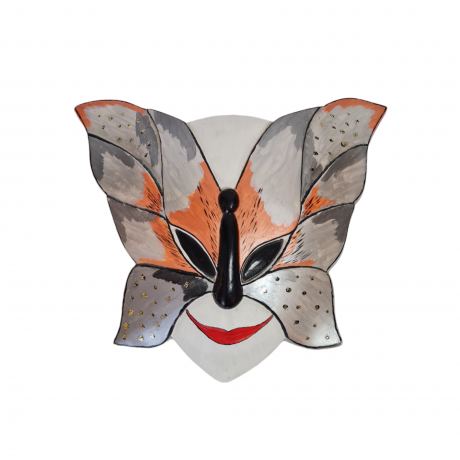 Маска винтажная Venicia Im Stil в форме бабочки, ручная роспись, гипс, 23 x 19 см, Германия, 1960-70гг.
