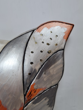 Маска винтажная Venicia Im Stil в форме бабочки, ручная роспись, гипс, 23 x 19 см, Германия, 1960-70гг.