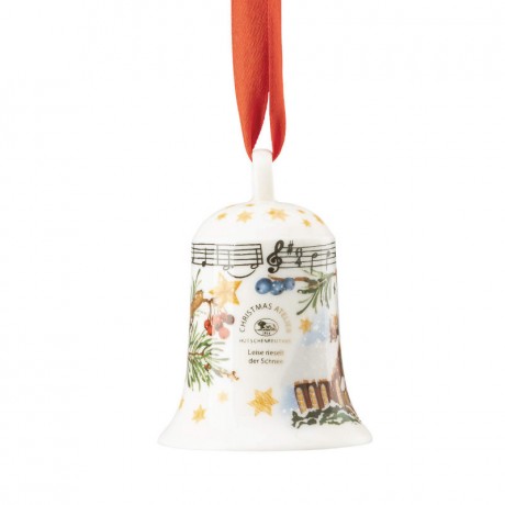 Hutschenreuther Hutschenreuther Sammelserie Weihnachtslied 2022 Porzellanglocke 'Leise rieselt der Schnee' h: 7 cm Hutschenreuther Collection Series Рождественская песнь 2022 Фарфоровый колокольчик "Тихо падает снег" h: 7 см