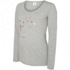 mama licious Брюки для беременных Langarmshirt MLDANDELION Light Grey Melange