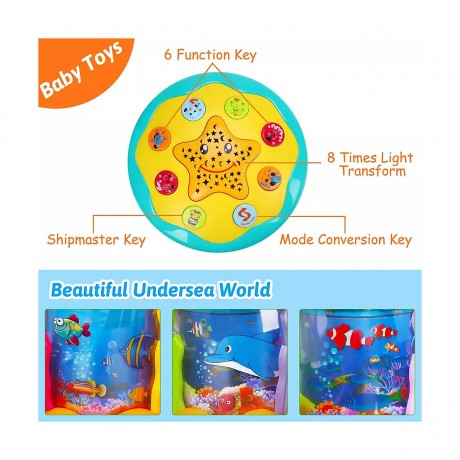 Vicabo Baby Sensorisches Spielzeug Projektor mit Licht und Musik Soundspielzeug fur Kinder Детский сенсорный игрушечный проектор со световыми и музыкальными звуковыми игрушками для детей