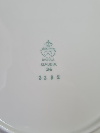 Чайное трио винтажное Wunsiedel Bavaria / Claudia с золотым декором в виде лучей, фарфор, Германия, 1960-70гг.