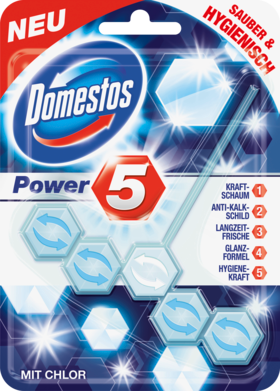 Domestos Кубики для туалета Power 5 с Chlor, 55 г