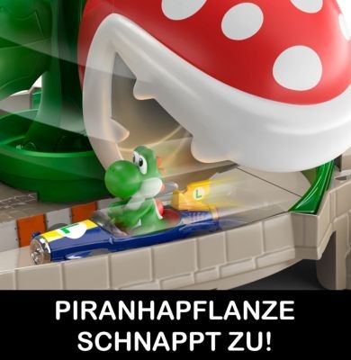Mattel Hot Wheels Mario Kart Piranha-Pflanzen-Trackset inkl. 1 Spielzeugauto Hot Wheels Mario Kart Piranha Plant Trackset включает 1 игрушечную машинку