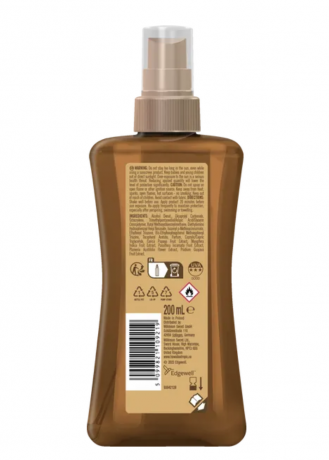 Hawaiian Tropic Glowing Protective Dry Spray Oil LSF 30, Солнцезащитное сухое спрей-масло для сияния кожи SPF 30, водостойкая формула, тропический аромат, 200мл