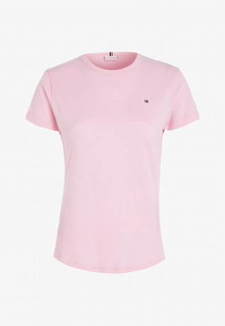 Tommy Hilfiger 1985 C NK SS Basic T-shirt iconic pink 1985 C NK SS — базовая футболка культовый розовый