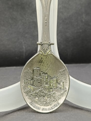 Ложка винтажная WMF Zinn "Замок Штольценфельс", юбилейная, олово, 19 см, Германия, 1987 год.