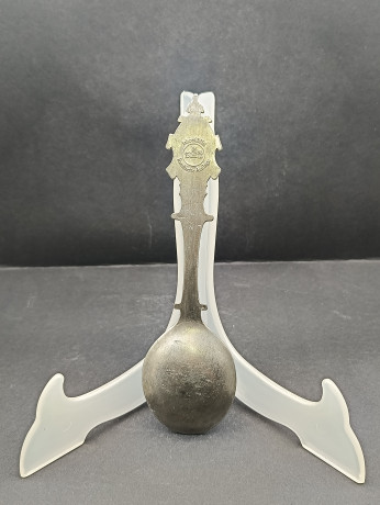 Ложка винтажная WMF Zinn "Замок Штольценфельс", юбилейная, олово, 19 см, Германия, 1987 год.