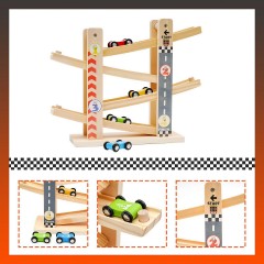 baobe Kugelbahn Murmelbahn Holzauto-Spur Lernspielzeug Мраморная дорожка Мраморная дорожка Деревянная автомобильная дорожка Развивающие игрушки