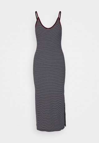 Tommy Hilfiger SLIM MINI STRAPPY MIDI Jumper dress desert sky/ecru SLIM MINI STRAPPY MIDI Платье-джемпер небо пустыни/экрю