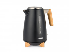 PRINCESS PRINCESS Wasserkocher, 1.7 l, 3000 W, elektrischer Heisswasserbereiter kabellos schnell leise, Bambus Akzente  Чайник PRINCESS, 1,7 л, 3000 Вт, электронагреватель, беспроводной, быстрый, тихий, бамбуковые акценты