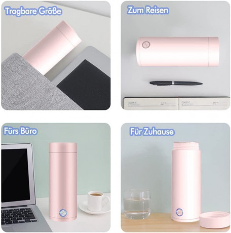 iceagle iceagle Wasserkocher Tragbarer Wasserkocher 5 Minuten schnelles Kochen 400 ml, 300,00 W, Schnellheizfunktion, Rosa Чайник Iceagle Портативный чайник, 5 минут быстрого кипячения, 400 мл, 300,00 Вт, функция быстрого нагрева, розовый