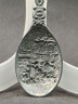 Ложка винтажная Jan Steen Pewter, сувенирная, с объемным декором, фигурками на ручке, олово, 17.5 см, Голландия, 1950-60гг.