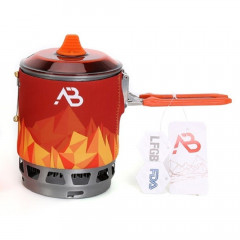 A. Blochl A. Blochl Gaskocher Kochsystem AB-3 Deluxe neu, (Set, 1 Gasherd, 1 Topf mit Warmetauscher, 1 TPE-Ubertopf, 1 Topf Rack, 1 Gas Tank, 1 Stoff-Bezug fur Topf), Windschutz und Warmetauschern ermoglicht ca. 40% weniger Brennstoffverbrauch  Система пр