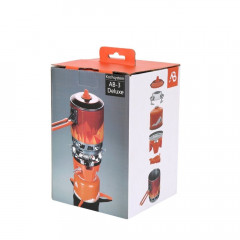 A. Blochl A. Blochl Gaskocher Kochsystem AB-3 Deluxe neu, (Set, 1 Gasherd, 1 Topf mit Warmetauscher, 1 TPE-Ubertopf, 1 Topf Rack, 1 Gas Tank, 1 Stoff-Bezug fur Topf), Windschutz und Warmetauschern ermoglicht ca. 40% weniger Brennstoffverbrauch  Система пр