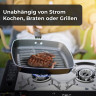 ZMC ZMC Gaskocher 2in1 Campingkocher Grillplatte mit Piezozundung + 4x Gaskartuschen, (2 Flammig Grill Platte Tischgrill Doppel Gasbrenner Gasgrill Kochfeld mit LPG Anschluss Warmeleistung: 2,3KW), Butan Gas 227g Gaskocher Outdoor Camping Gas Kocher Herd