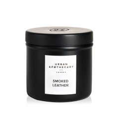 Urban Apothecary Smoked Leather Kerze Luxury Iron Travel Candle, 175 g