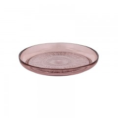Bitz Bitz Kusintha - Glas pink Teller d: 25 cm Bitz Kusintha - Тарелка стеклянная розовая д: 25 см