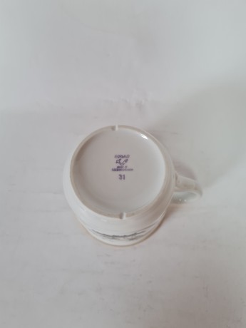 EPIAG Набор кофейных чашек с позолотой "Моцарт", 7 штук, Чехословакия, 1960-70гг.