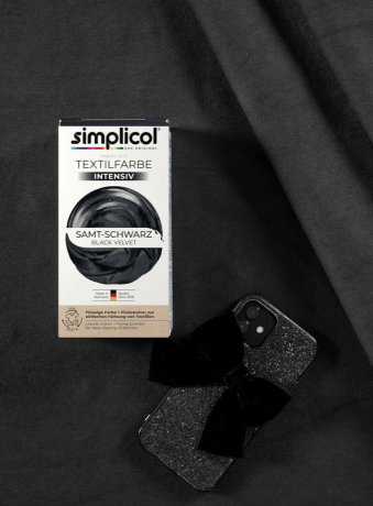 Simplicol Samt-Schwarz Краска для ткани чёрная интенсивная, жидкая, для стиральной машины 40 , 150 мл + фиксатор 400 г