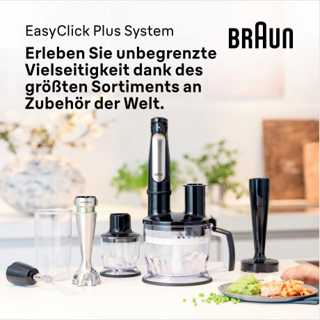 Braun Braun Stabmixer MQ7000X MultiQuick 7, 1000 W, mit 600ml Mixbecher  Ручной блендер Braun MQ7000X MultiQuick 7, 1000 Вт, с чашей для смешивания 600 мл