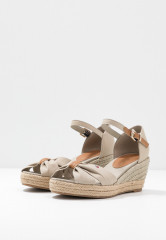 Tommy Hilfiger BASIC OPENED TOE MID WEDGE Espadrilles stone БАЗОВАЯ СТАТЬЯ С ОТКРЫТЫМ НОСКОМ Эспадрильи камни