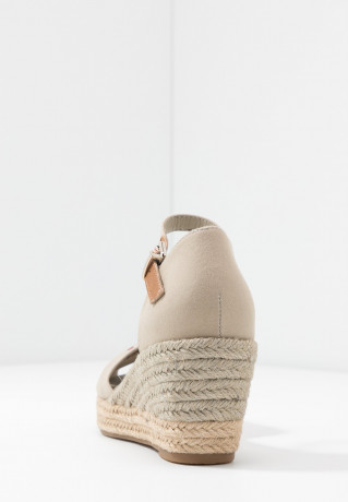 Tommy Hilfiger BASIC OPENED TOE MID WEDGE Espadrilles stone БАЗОВАЯ СТАТЬЯ С ОТКРЫТЫМ НОСКОМ Эспадрильи камни