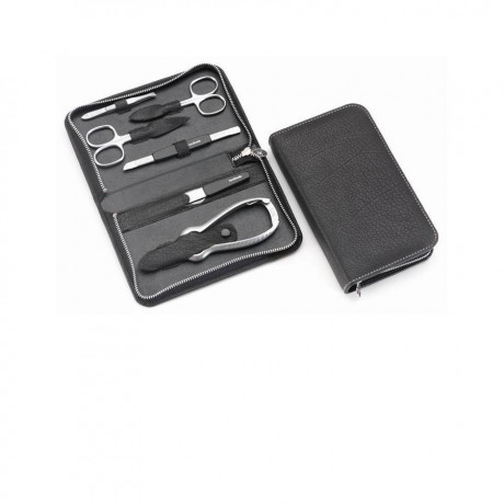 Hans Kniebes Manicure-Etui, geschrumpftes Vollrindleder, 168 x 102 mm  Маникюрный футляр, укороченная натуральная кожа, 168 x 102 мм.