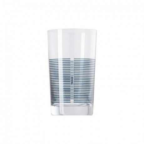 Thomas Thomas Nordic Stripes Night Blue Becher Glas h: 12,6 cm / 345 ml Стеклянная кружка Thomas Nordic Stripes Night Blue высота: 12,6 см / 345 мл