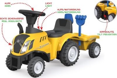 Jamara Rutscher New Holland T7 Traktor gelb Трактор Rider New Holland T7 желтый