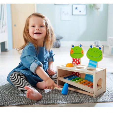 Haba Klang-Klopfbank Froschkonzert Klang-Klappbank Концерт лягушки
