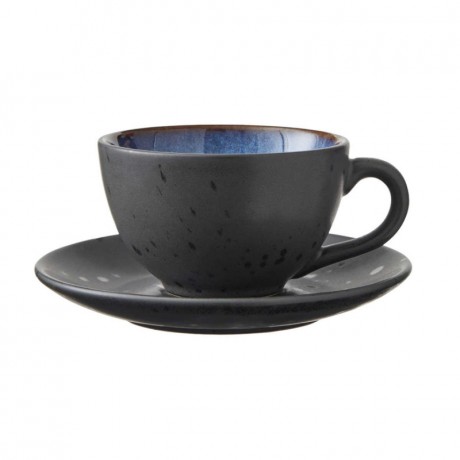 Bitz Bitz Gastro black / dark Tasse 0,22 L mit Untertasse 10 cm Set 4-tlg. Чашка Bitz Gastro черная/темная 0,22 л с блюдцем 10 см, набор из 4 шт.