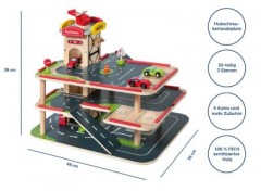 myToys ORIGINALS Parkgarage aus Holz inkl. Autos Деревянный гараж с машинами
